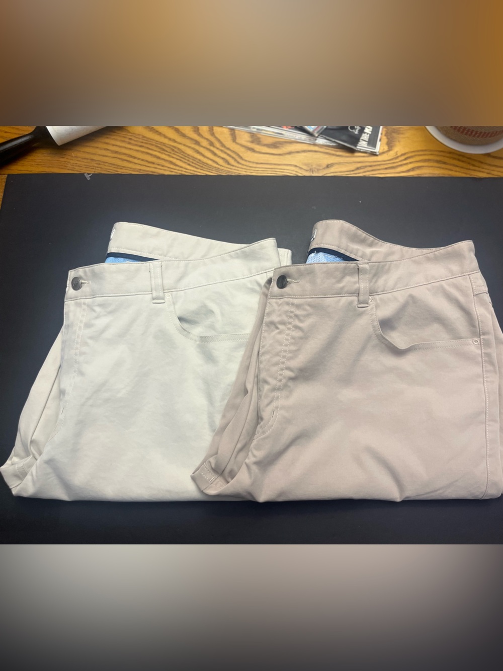 Peter Millar Men's Cotton Chino Pants - Beige and Light Khaki - Size 40x32